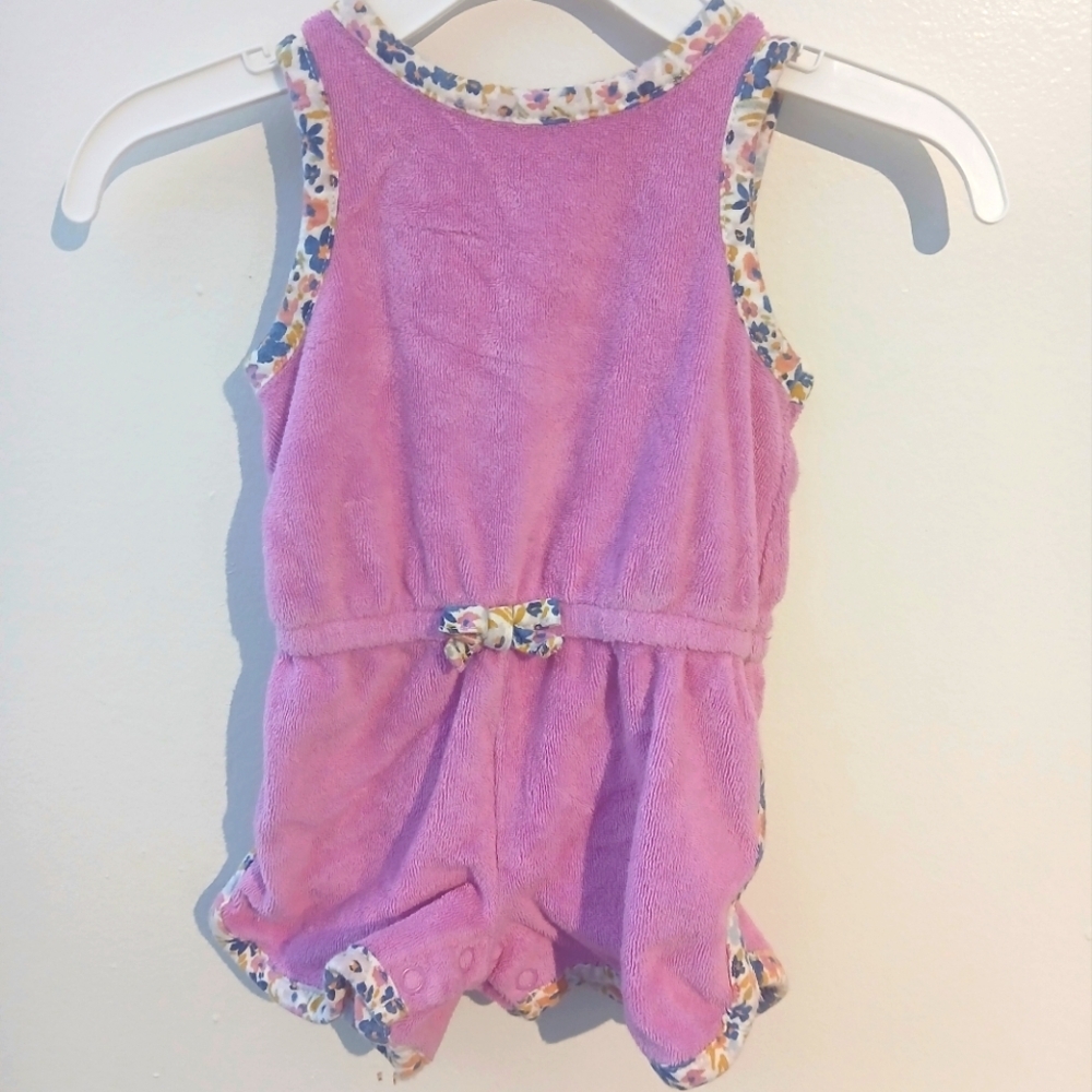 Carter's Floral Trim Purple Kids Romper